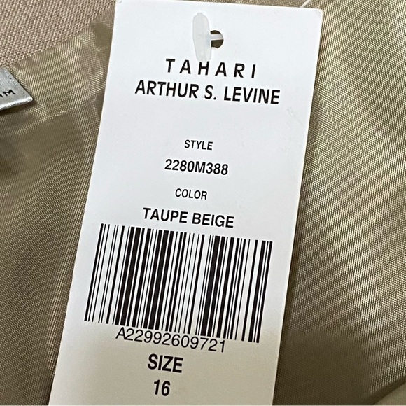 Tahari ASL Taupe Pencil Skirt Size 16 Office Career Minimalist CorpCore NWT - Picture 4 of 5